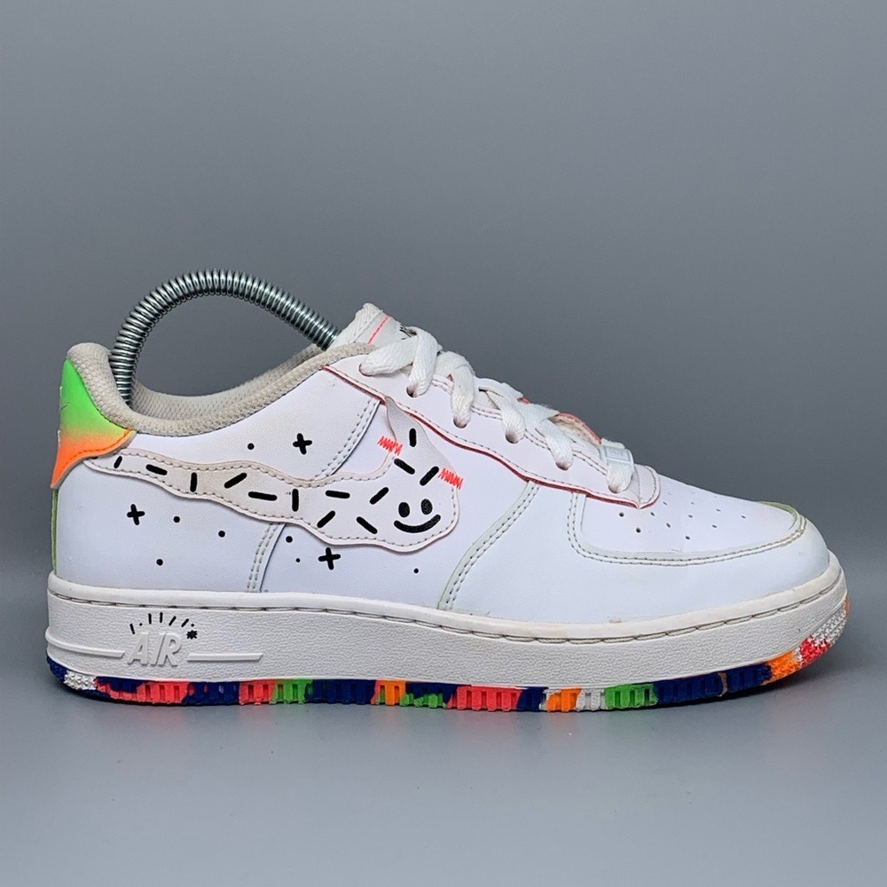 Nike Air Force 1 Low‎ LV8 GS Doodle White Multi Color Shoes  DV1366-111 Mens 5Y - Picture 5 of 10